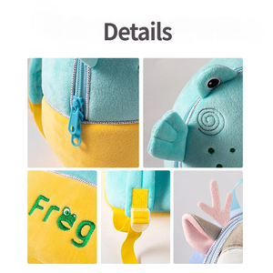 Sac à dos enfant ultra-léger en forme d'animal 3D mignon et personnalisé, en peluche courte et douce, pour garçon et fille, idéal pour la maternelle - Product Image 4