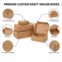 Boîtes en kraft durables multi-tailles, surface vierge avec logo personnalisé pour cosmétiques et cadeaux, vente en gros d'usine