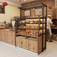 Usine Vente Verre Pain Vitrine Boulangerie Vitrine Cabinet En Bois Gâteau Vitrine Avec Lumière LED