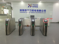 Barrera de solapa automática para puerta, sistema de Control de acceso de tarjeta Rfid, puerta giratoria con solapa