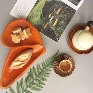 Wooden Serving <b>Tray</b> Bamboo Compartmentalized Fruit Platter Simple Style Home Desktop <b>Storage</b> - Product Image 4