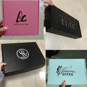 Logo personnalisé Perruque Vêtements Ondulé Envoi postal Emballage postal Boîte postale Boîtes d'expédition brunes pour vêtements Bijoux - Product Image 2