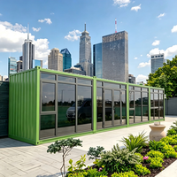 SKYLINE Casa Contenedor Prefabricada Moderna de Instalación Rápida, Estructura de Acero Modular de 20 pies/40 pies, Tienda Personalizada