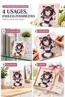 Papan Seni Anime Kartu Perdagangan Pokemon Kertas Kustom Shikishi Papan Tepi Emas Karakter Manga Dekorasi Dinding Hadiah