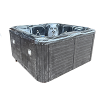 Baignoire Spa Extérieure Rectangulaire Élégance Moderne, Jacuzzi Autonome Écologique à Commande Informatique, 10 Jets, Idéale pour Hôtels