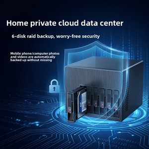 Serveur NAS Mini PC 6 baies N100 avec stockage HDD 4 To, carte réseau 2.5G, RAM DDR4 4G/8G/16G, SSD 64 Go/128 Go pour Cloud Privé Domestique - Product Image 3