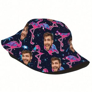 Chapeau Bob Personnalisable à Motif Dessin Animé, Design Photo Personnalisé Dessiné à la Main pour Hommes et Femmes, Idéal pour l'Été, la Plage, les Vacances, Cadeau Unique - Product Image 5