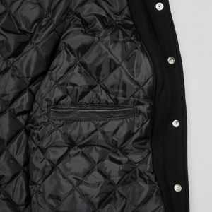 Chaquetas deportivas hechas en fábrica, chaqueta universitaria de estilo béisbol universitario, Mangas de cuero Real, soporte de lona bordado, lana Premium - Product Image 1