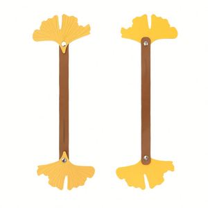Pendentif créatif en similicuir Ginkgo, breloque de sac ajustable en forme de feuille, joli pendentif pour sac à main pour cadeaux et décoration - Product Image 5