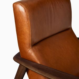 Ensemble de fauteuils d'appoint modernes à cadre en bois de caoutchouc massif rembourrés en cuir PU pour le salon, l'hôtel et l'appartement. - Product Image 6