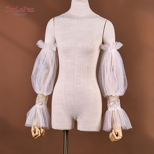 YouLaPan VM177 Manches longues sans doigts en dentelle et résille monocouche pour femmes, pour mariages, enterrements de vie de jeune fille et décorations de fête - Product Image 1