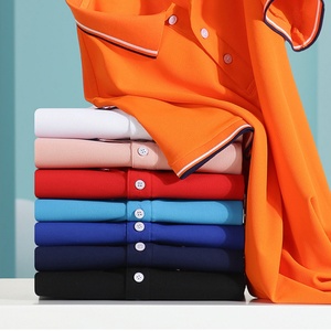 T-shirt unisexe en piqué tricoté de haute qualité 100 % coton 220 GSM respirant avec col et poignets unis, personnalisable avec logo et couleur, manches courtes - Product Image 6
