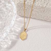 Collier Pendentif Musulman Islamique en Acier Inoxydable avec Calligraphie Arabe du Verset du Coran, Bijou de Mode pour Hommes et Femmes, Vente en Gros pour l'Aïd