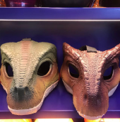 Masque décoratif dinosaure, seau à citrouille d'Halloween avec couvercle, en plastique portable, pour décoration intérieure d'enfants, motif visage de citrouille