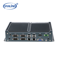 Mini ordinateur de bureau industriel sans ventilateur, mini PC industriel quadricœur