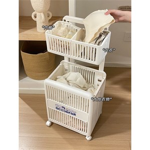 Panier à linge pliable Goodfor avec roulettes, rectangulaire, gain de place, organisateur de vêtements pour salle de bain, taille standard - Product Image 3