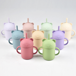 Vaso de entrenamiento para niños de acero inoxidable 304 de 250 ml, personalizado al por mayor, con pajita de silicona de grado alimenticio antiasfixia para beber agua - Product Image 4