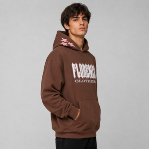 Sudadera con Capucha de Algodón de Alta Calidad, Estilo Vintage, 400gs, Color Marrón Oscuro, Impresión Personalizada, Sudadera Extra Grande para Hombre con Cordones Ajustables - Product Image 2