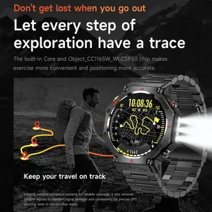 KC91 NEW นาฬิกาสมาร์ทวอทช์กีฬากลางแจ้ง GPS AMOLED สำหรับผู้ชาย หน้าจอ <span class=keywords><strong>1</strong></span>.39 นิ้ว กันน้ำ 5ATM แบตเตอรี่ 530mAh พร้อม ChatGPT AI Assistant เข็มทิศ วัดอัตราการเต้นของหัวใจ - Product Image 4