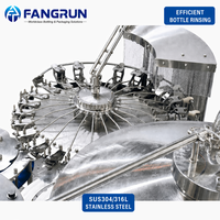 Ligne de production d'eau potable pure minérale en acier inoxydable 304 de qualité alimentaire, avec rinçage, remplissage et bouchage