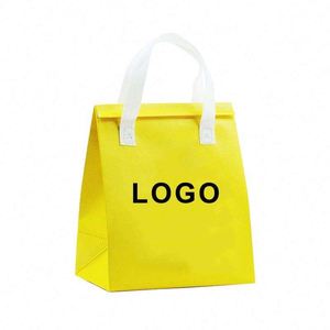 Sac isotherme portable, jetable, recyclable, de qualité alimentaire, avec poignée, pour gâteaux et courses - Product Image 3