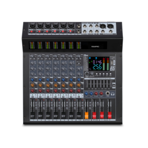 Mezclador de <span class=keywords><strong>DJ</strong></span> Profesional <span class=keywords><strong>RX</strong></span>-8 de 8 Canales con Efectos de Reverberación y Loop DSP de 256 Bits Integrados, Grabador Integrado, Ecualizador de 3 Bandas y Salida Estéreo - Product Image 1