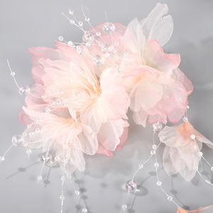 Accesorios para el Cabello Hanfu Hechos a Mano para Mujeres y Niñas, Estilo Antiguo, Pasador de Pelo Rosa con Borlas, Novedad 2023 - Product Image 4