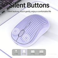 Ratón Inalámbrico Bluetooth para Portátil, Diseño Ergonómico, Silencioso, con Receptor USB-A Bluetooth 5.0 y 2.4G