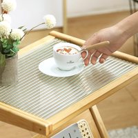 Combohome Table de chevet en rotin et verre multifonction avec étagères de rangement Table de chevet en bambou