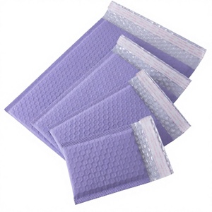 Enveloppe d'expédition personnalisée avec logo, enveloppe en polyéthylène rembourrée à bulles de couleur violette, imprimée, pour vêtements, cosmétiques, électroniques - Product Image 3