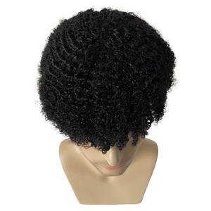 批发价格库存头发系统非洲假发黑人男士6毫米波孟加拉钩单声道男士头发块黑人男士库存 - Product Image 5