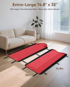 Preço de Fábrica Cobertor de Terapia com Luz Vermelha de Corpo Inteiro com Dupla Comprimento de Onda 660nm 850nm LED Infravermelho - Product Image 4