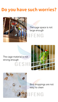 Cage à oiseaux pliable GA-2454 en métal, couleurs mélangées blanc, bleu, rouge, vert, petite cage européenne