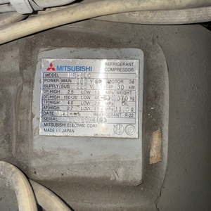 คอมเพรสเซอร์เครื่องทำความเย็นแบบลูกสูบ MR-8LC มิตซูบิชิ380V-60Hz 370kg มือสอง - Product Image 6