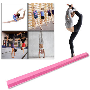 Barra de Equilibrio Plegable de 8 Pies para Adolescentes, Entrenamiento de Gimnasia, Color Rosa - Product Image 1