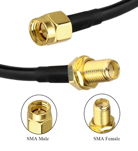 Câble d'extension <span class=keywords><strong>SMA</strong></span> RG58 20cm <span class=keywords><strong>10M</strong></span> 15M 20M 25M 30M 35M 40M <span class=keywords><strong>Sma</strong></span> mâle à <span class=keywords><strong>Sma</strong></span> femelle 50ohm RF câble Coaxial faible perte - Product Image 2