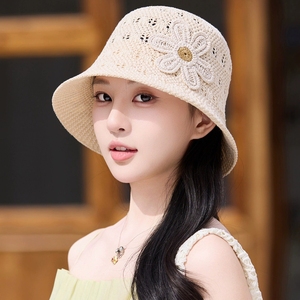Sombrero de <span class=keywords><strong>pescador</strong></span> con diseño floral para niñas, ideal para salidas de primavera y verano. El sombrero tipo <span class=keywords><strong>pescador</strong></span> parece pequeño y versátil. - Product Image 4