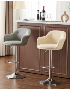 Chaise de luxe à dossier large en cuir souple avec base en métal au design moderne pour table de poker de casino et salle de jeux d'argent - Product Image 6