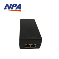 Injecteur PoE Gigabit 48V DC Actif 10/100/1000Mbps avec Détection Intelligente Certifié 6048GP – Alimentation Ethernet de Bureau pour Caméra IP