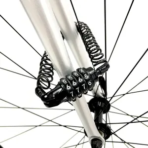 Weeygeak — serrure combinaison à 4 chiffres pour vélo tout terrain, accessoires de bicyclette, câble de sécurité en acier, verrouillage de chaîne métallique