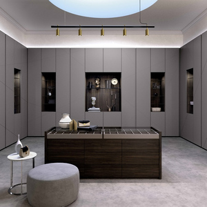 Custom lusso laminato in legno camera da letto mobili <span class=keywords><strong>armadio</strong></span> <span class=keywords><strong>cabina</strong></span> <span class=keywords><strong>armadio</strong></span> con isola - Product Image 1