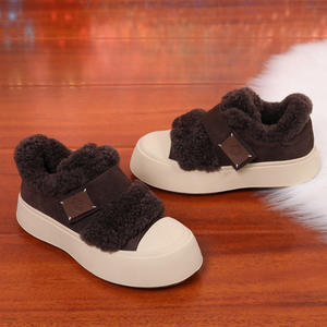 Baskets d'hiver pour femmes Chaussures décontractées doublées de fourrure velcro polyvalentes Doublure pour <span class=keywords><strong>Birkenstock</strong></span> Hauteur augmentant la vente en gros - Product Image 2