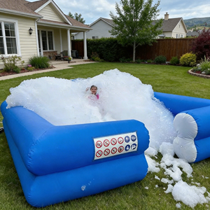 <span class=keywords><strong>Piscina</strong></span> de Espuma Inflable de Grado Comercial, <span class=keywords><strong>Arena</strong></span> Segura para Fiestas de Espuma con Máquina de Espuma para Eventos en el Patio Trasero - Product Image 1
