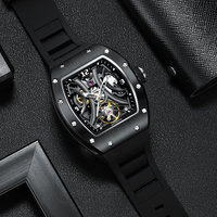 CHANCE 9-190G-11 Montre mécanique automatique sportive à forme creuse, étanche, avec boucle de haute qualité et bracelet en silicone durable – Grande Vente
