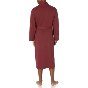 Peignoir de bain sportif décontracté en coton éponge de soie et bambou à manches longues pour hommes, grande taille, avec logo personnalisé, peignoirs thermiques personnalisés - Product Image 4