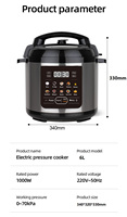 Cuisinière à riz électrique multifonction 10 en 1 à commande tactile 1000W 6L avec écran LED coloré