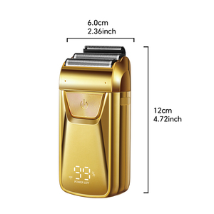 Professional Men's Rechargeable Foil <strong>Hair</strong> Removal <strong>Skinhead</strong> Machine Two Reciprocating Blades Shaver USB Household Smart High-powe - Product Image 5