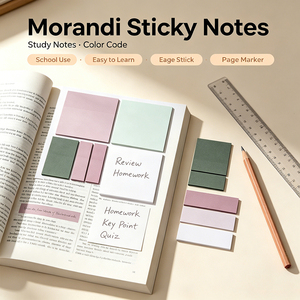 Morandi Sticky <b>Notes</b> Multi Sizes Pastel Colors Self <b>Stick</b> Memo Pads - Product Image 4