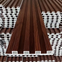 Panneaux Muraux en Composite Bois-Plastique WPC Étanche, Lames de Bardage Cannelées pour Intérieur et Extérieur