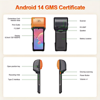 Terminal Punto de Venta Portátil Android 14 Actualizado con Impresora de 80 mm, Terminal de 6.5 Pulgadas, Sistema Punto de Venta para Restaurantes